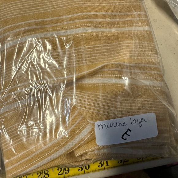 NEW WITH TAGS MARINE LAYER BALI oversized stripe midi coastal linen dress NWT XS - Picture 12 of 12